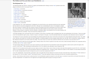 My edited Wikipedia article about the Hollywood Ten. 